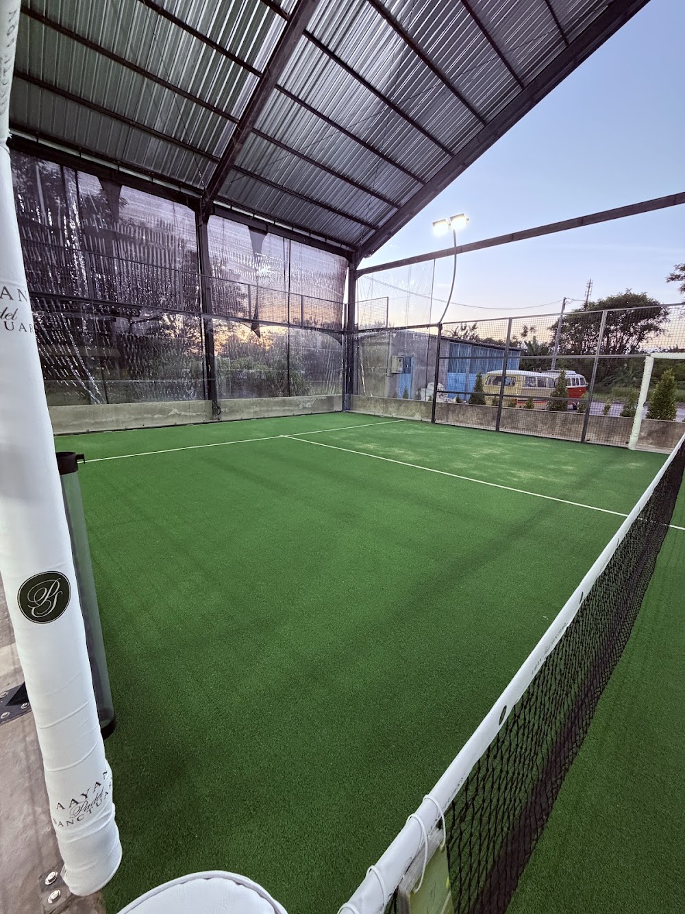 Premium padel court construction with lighting at Aayan Padel Sanctuary, Kutuh